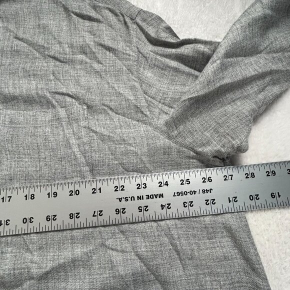 J. Jill Womens Gray Long Sleeve Button-Down Shirt XL Casual Pocket Lightweight - Picture 7 of 8